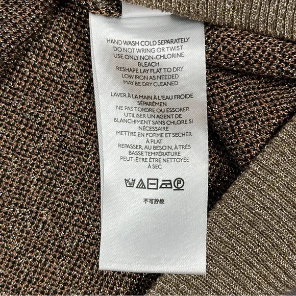 ANTHROPOLOGIE metallic leopard print 3/4 sleeve sweater top, size XS - Picture 15 of 16